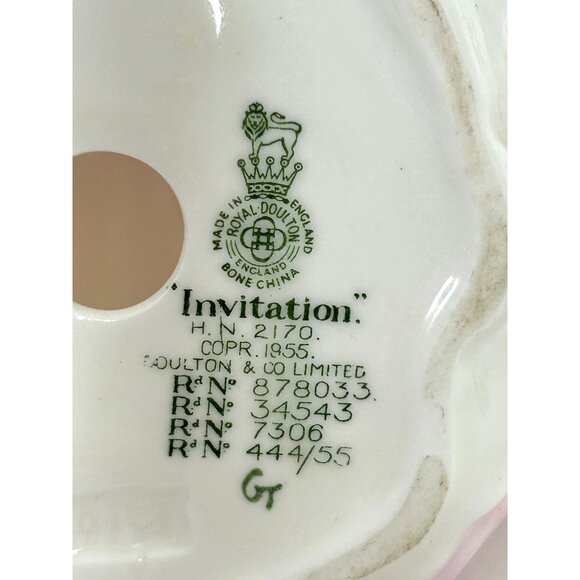 Royal Doulton Pretty Lady Figurine “Invitation” HN2170 Bone China Vtg England - Picture 6 of 17